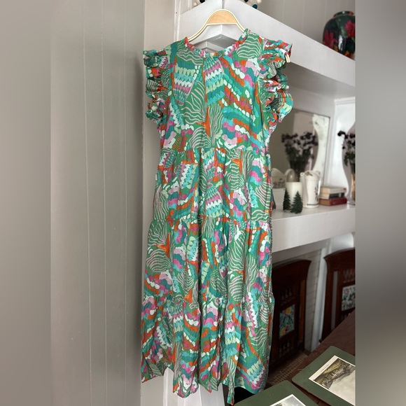 Green Pattern Dress - Picture 6 of 8